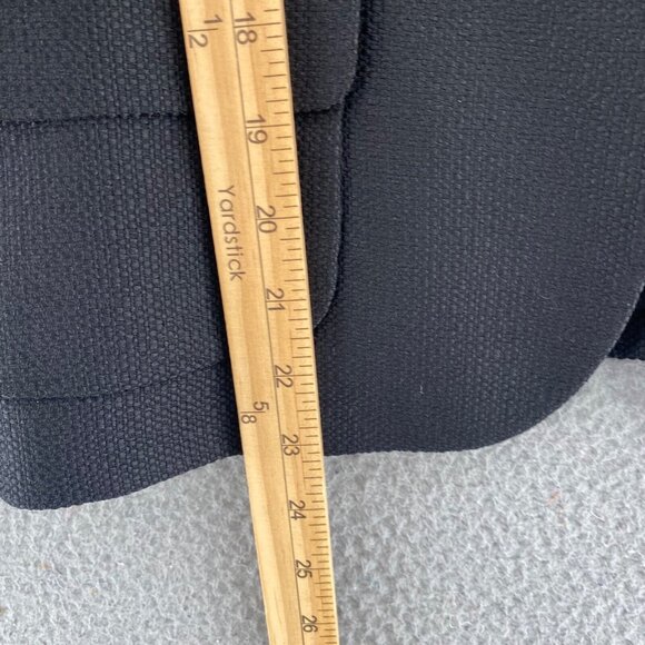 Calvin Klein Blazer Womens 8 Black Woven Button Up Pockets Office Career Work - Picture 8 of 11